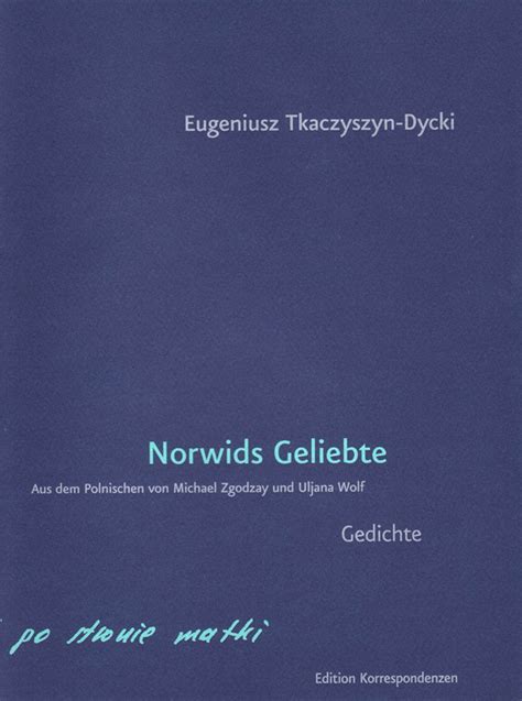 eugeneugeniusz tkaczyszyn-dycki norvids geliebte edition korrespondenzen 2019